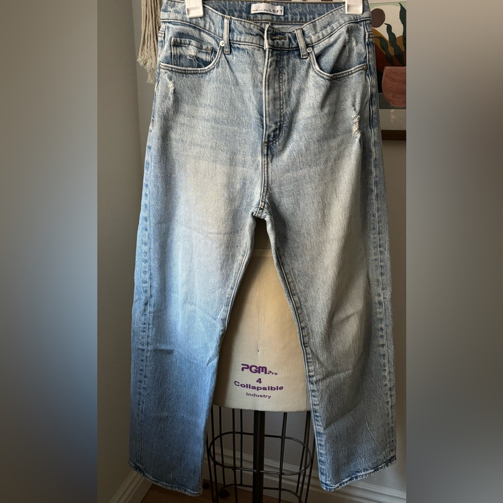 LOFT Faded Blue High-Rise Jeans